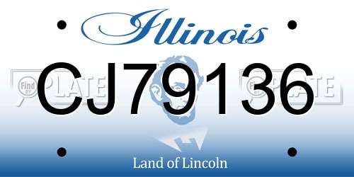 CJ79136 Illinois License Plate