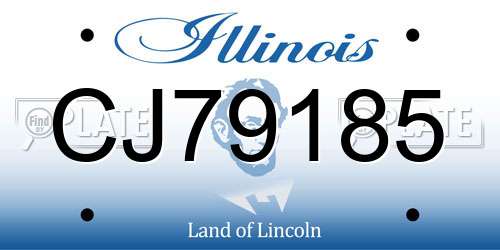 CJ79185 Illinois License Plate