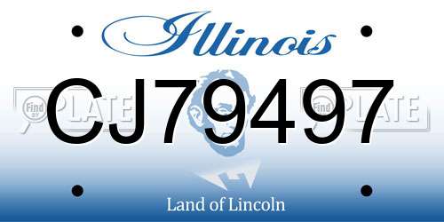 CJ79497 Illinois License Plate