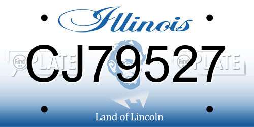 CJ79527 Illinois License Plate
