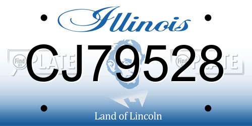 CJ79528 Illinois License Plate