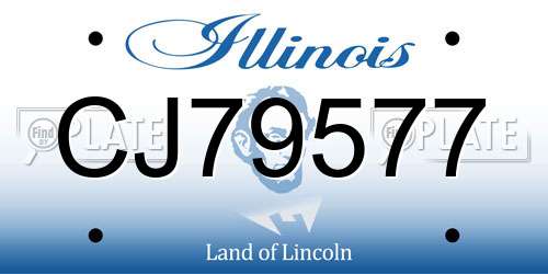 CJ79577 Illinois License Plate