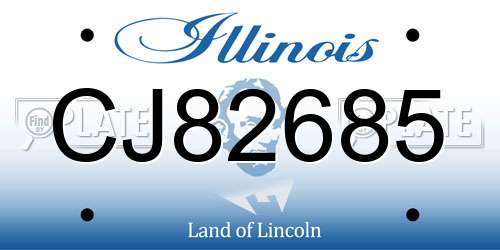 CJ82685 Illinois License Plate