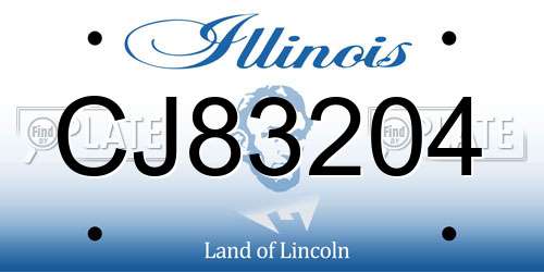 CJ83204 Illinois License Plate