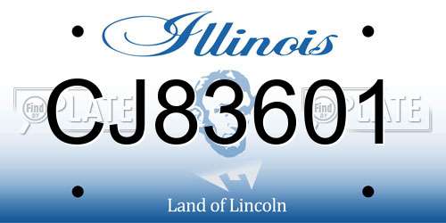 CJ83601 Illinois License Plate
