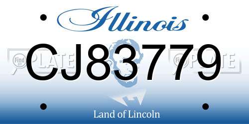 CJ83779 Illinois License Plate