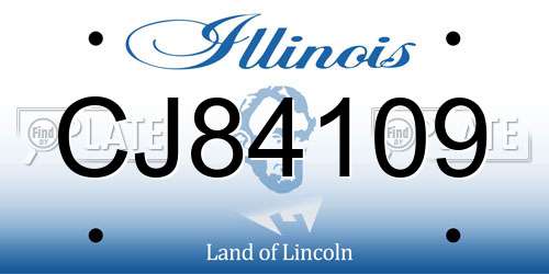 CJ84109 Illinois License Plate
