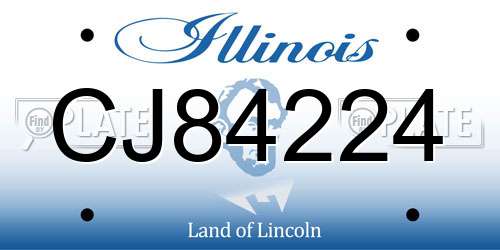 CJ84224 Illinois License Plate