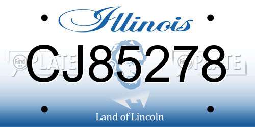 CJ85278 Illinois License Plate