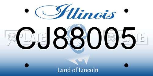 CJ88005 Illinois License Plate