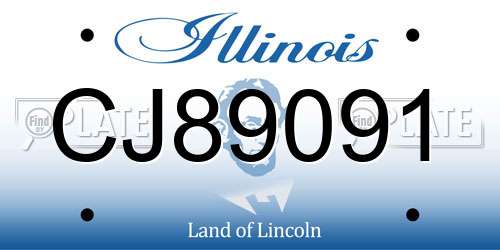 CJ89091 Illinois License Plate