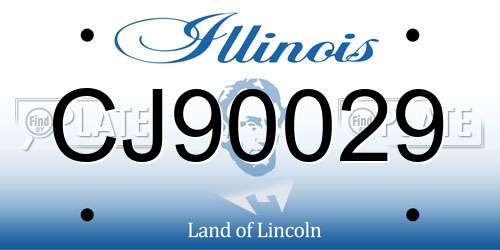 CJ90029 Illinois License Plate