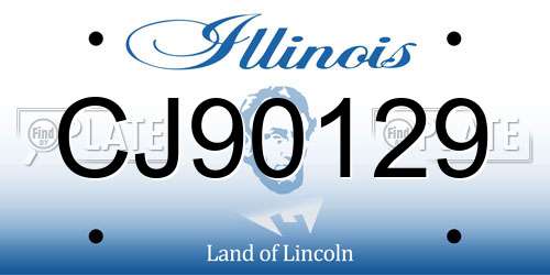 CJ90129 Illinois License Plate