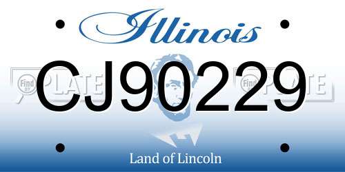 CJ90229 Illinois License Plate