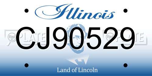 CJ90529 Illinois License Plate