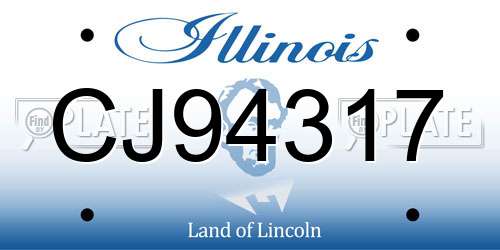 CJ94317 Illinois License Plate