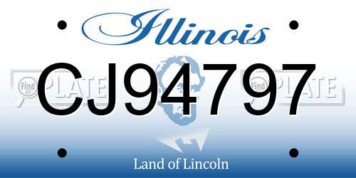 CJ94797 Illinois License Plate