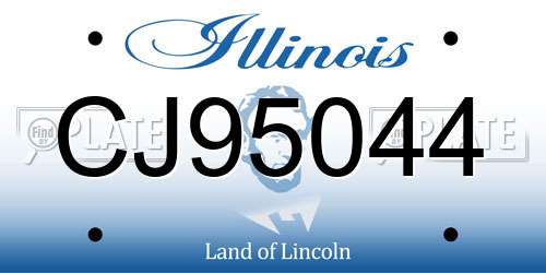 CJ95044 Illinois License Plate