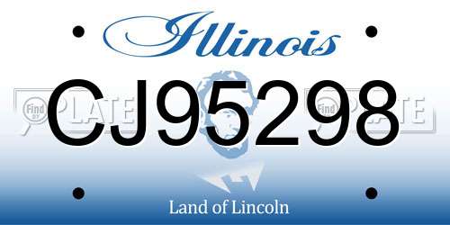 CJ95298 Illinois License Plate