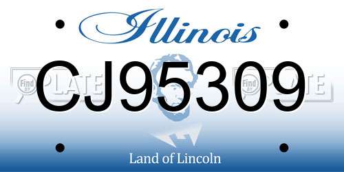CJ95309 Illinois License Plate