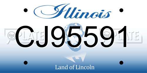 CJ95591 Illinois License Plate