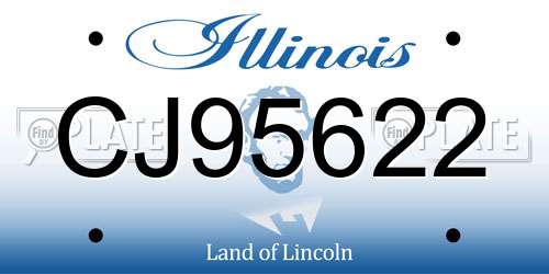 CJ95622 Illinois License Plate
