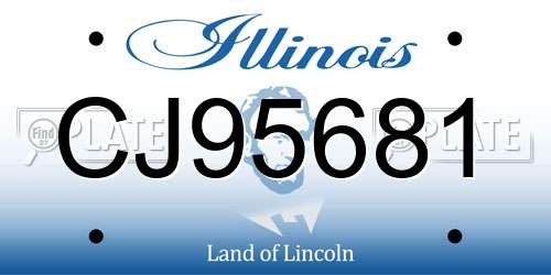 CJ95681 Illinois License Plate