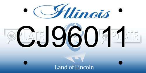 CJ96011 Illinois License Plate