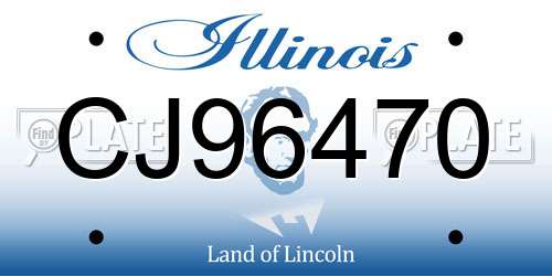 CJ96470 Illinois License Plate