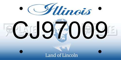 CJ97009 Illinois License Plate