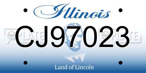 CJ97023 Illinois License Plate