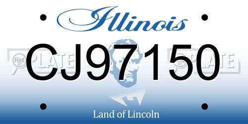 CJ97150 Illinois License Plate