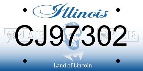 CJ97302 Illinois License Plate