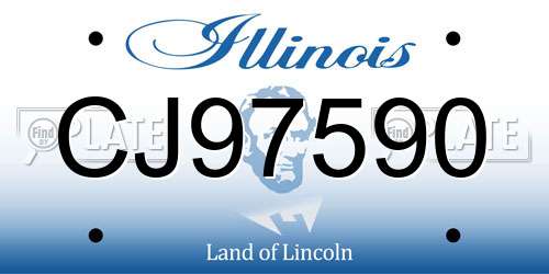 CJ97590 Illinois License Plate
