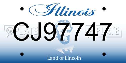 CJ97747 Illinois License Plate