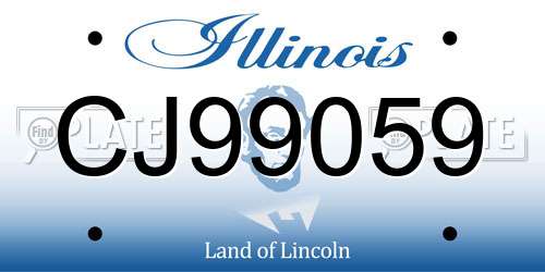 CJ99059 Illinois License Plate