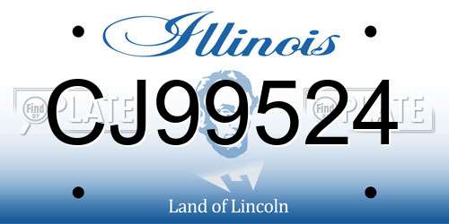 CJ99524 Illinois License Plate