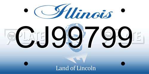 CJ99799 Illinois License Plate