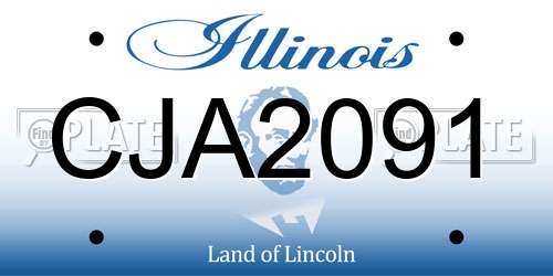 CJA2091 Illinois License Plate