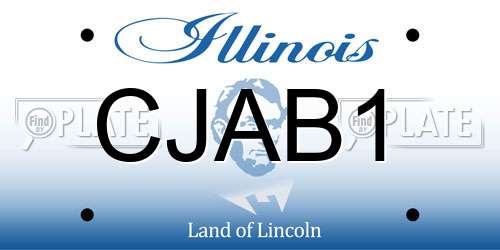 CJAB1 Illinois License Plate