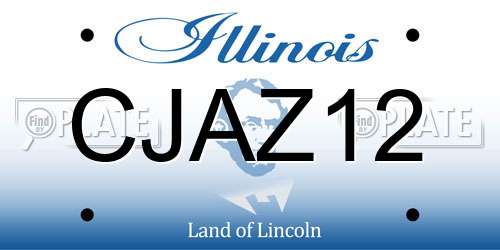 CJAZ12 Illinois License Plate