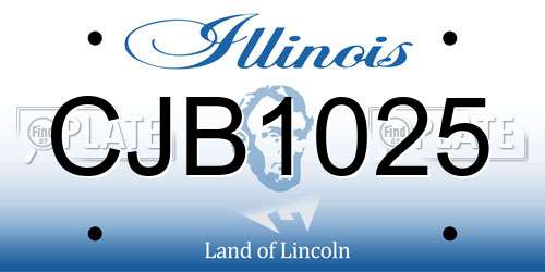 CJB1025 Illinois License Plate