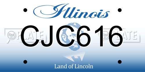 CJC616 Illinois License Plate