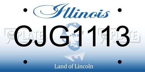 CJG1113 Illinois License Plate