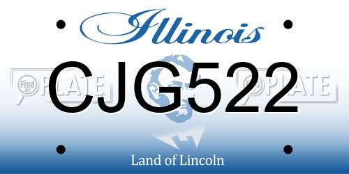 CJG522 Illinois License Plate