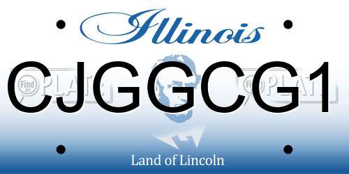 CJGGCG1 Illinois License Plate