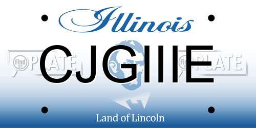 CJGIIIE Illinois License Plate