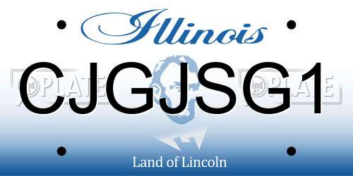 CJGJSG1 Illinois License Plate