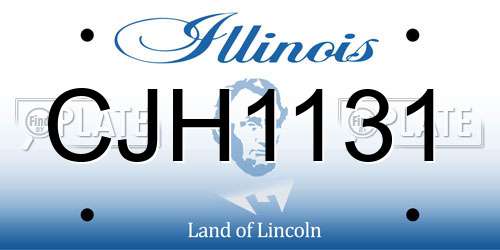 CJH1131 Illinois License Plate