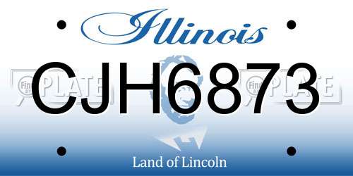 CJH6873 Illinois License Plate